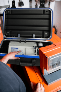 ecom-EN3-F - Abgasanalysegerät Anwendung auf Kessel