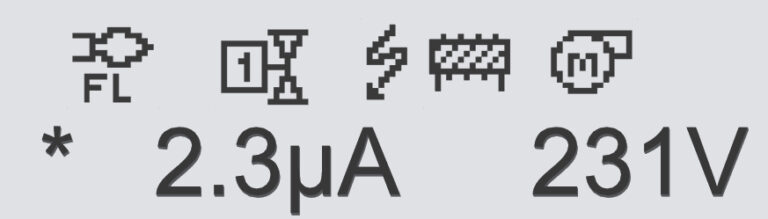 Display of the burner operating status.